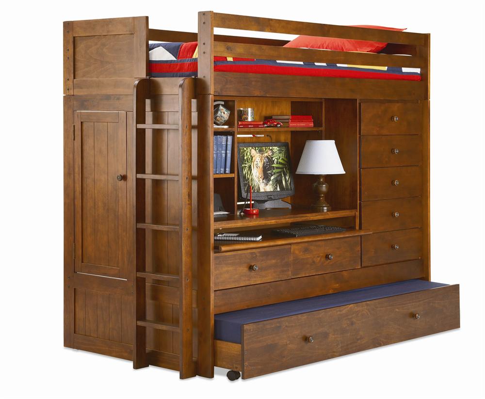 Tradewins loft clearance bed with desk